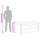 2-personers Chesterfield sofa kunstlæder brun