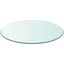 bordplade hærdet glas rund 80 cm