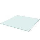 bordplade hærdet glas firkant 700 x 700 mm