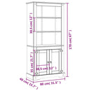 skab Corona-serien 80x40x170 cm mexicansk fyrretræ