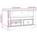 tv-møbel Corona-serien 91x43x56 cm mexicansk fyrretræ