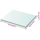 hylde glaspanel klar 20x25 cm