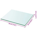hylde glaspanel klar 30x25 cm