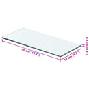 hylde glaspanel klar 40x12 cm