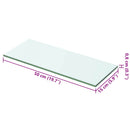 hylde glaspanel klar 50x15 cm