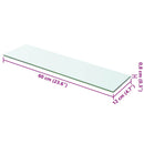 hylde glaspanel klar 60x12 cm