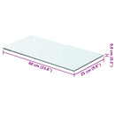 hylde glaspanel klar 60x25 cm