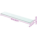 hylde glaspanel klar 70x12 cm