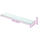 hylde glaspanel klar 70x15 cm