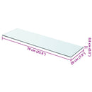 hylde glaspanel klar 70x20 cm