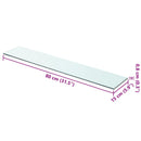hylde glaspanel klar 80x15 cm