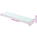 hylde glaspanel klar 80x20 cm
