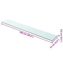 hylde glaspanel klar 100x15 cm