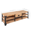 TV-bord massivt akacietræ 140x40x45 cm