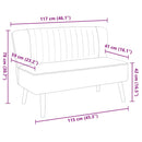 sofa i stof 117x55,5x77 cm mørkegrå