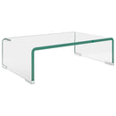 TV-bord/monitorstander klar glas 40x25x11 cm