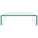 TV-bord/monitorstander klar glas 40x25x11 cm