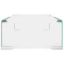 TV-bord/monitorstander klar glas 40x25x11 cm