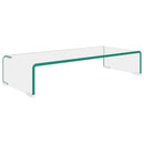 TV-bord/monitorstander klar glas 60x25x11 cm