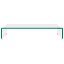 TV-bord/monitorstander klar glas 60x25x11 cm