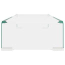 TV-bord/monitorstander klar glas 60x25x11 cm