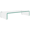 TV-stander/monitorstand klart glas 70x30x13 cm