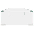 TV-stander/monitorstand klart glas 70x30x13 cm