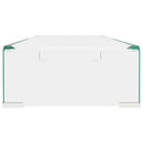 TV-bord/monitorstand i klart glas 80x30x13 cm