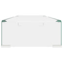 TV-stander/monitorstand klart glas 90x30x13 cm