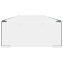 TV-stander/monitorstand klart glas 100x30x13 cm