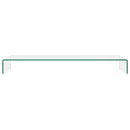 TV-stander/monitorstand klart glas 110x30x13 cm