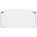 TV-stander/monitorstand klart glas 110x30x13 cm