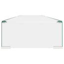 TV-stander/monitorstand klart glas 120x30x13 cm