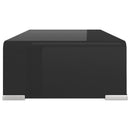 TV-stander/monitorstand sort glas 40x25x11 cm