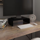 TV-stander/monitorstand sort glas 40x25x11 cm