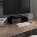 TV-stander/monitorstand sort glas 40x25x11 cm
