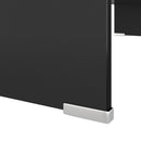 TV-stander/monitorstand sort glas 80x30x13 cm