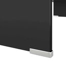 TV-stander/monitorstand sort glas 80x30x13 cm