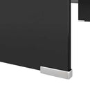TV-stander/monitorstand sort glas 90x30x13 cm