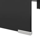 TV-stander/monitorstand sort glas 100x30x13 cm