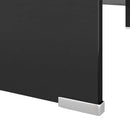 TV-stander/monitorstand sort glas 110x30x13 cm