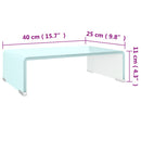 tv-stativ/skærmforhøjer 40x25x11 cm glas grøn