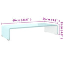 tv-stativ/skærmforhøjer 60x25x11 cm glas grøn