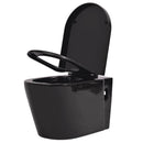 væghængt toilet keramisk sort
