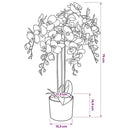 kunstig orkidéplante med potte 75 cm hvid