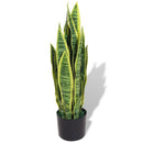 kunstig sansevieria-plante med urtepotte 65 cm grøn
