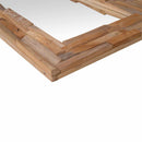 dekorativt spejl i teak 60 x 60 cm firkantet
