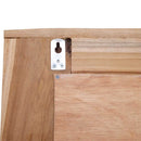 dekorativt spejl i teak 60 x 60 cm firkantet