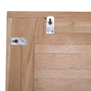 dekorativt spejl i teak 90 x 60 cm rektangulært