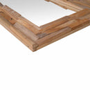 dekorativt spejl i teak 120 x 60 cm rektangulært
